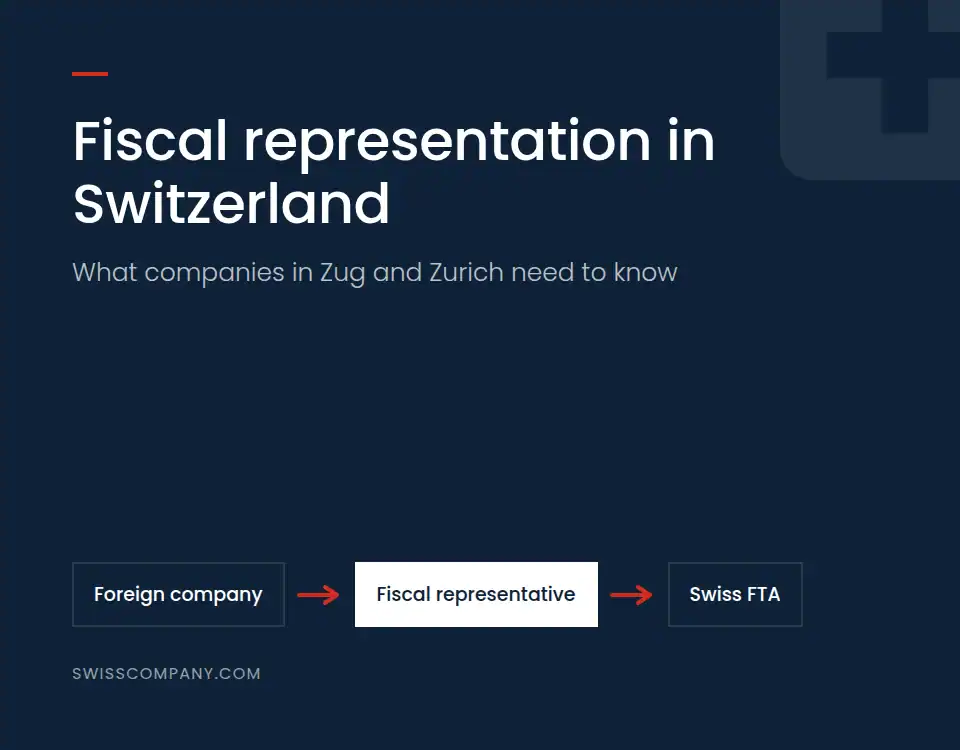 Fiscal representation in Switzerland: a foreign company is represented towards the Swiss FTA by a fiscal representative